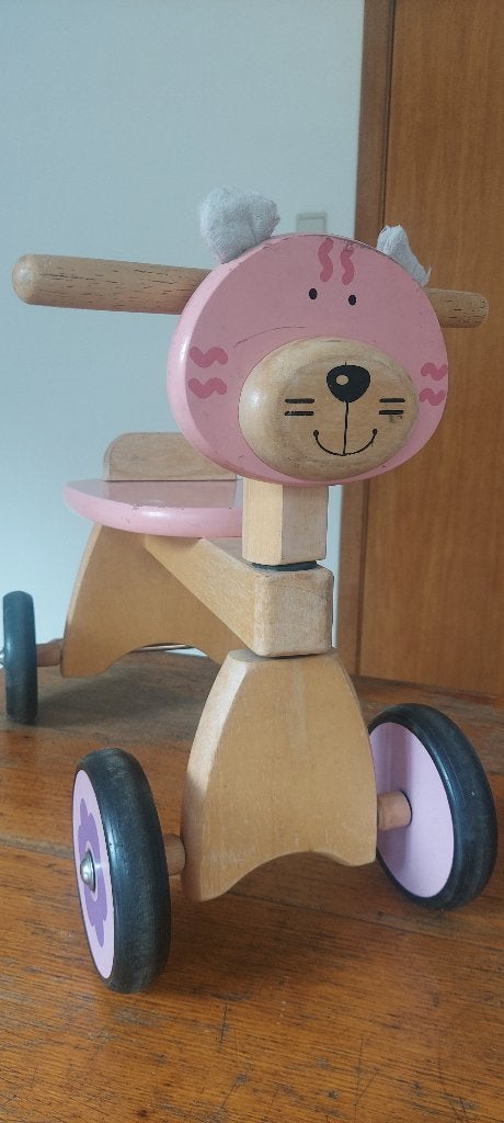 Houten loopfiets binnen, Kinderen en Baby's, Ophalen, Gebruikt, Rij- of Hobbelspeelgoed