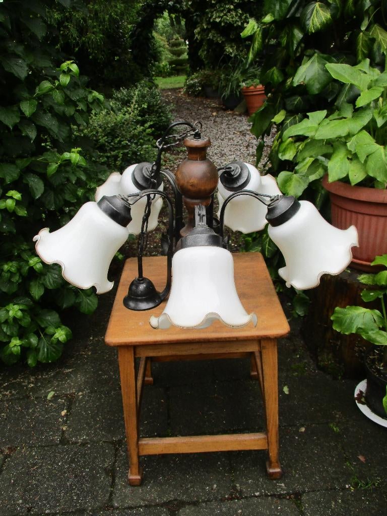 Retro luster : hout/metaal, Enlèvement, Utilisé, Verre