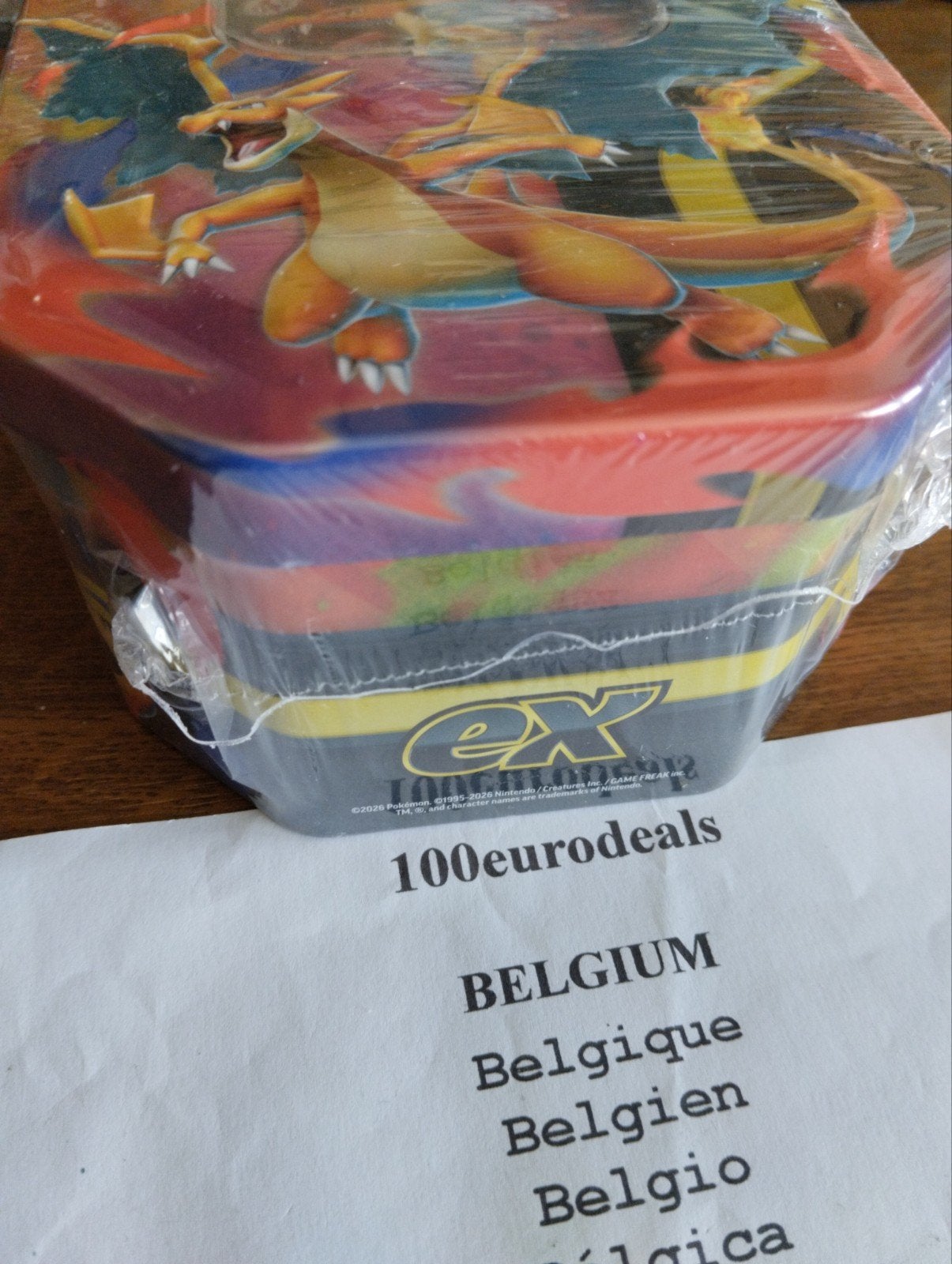 Tin Box pokémon Charizard X Y, Verzenden