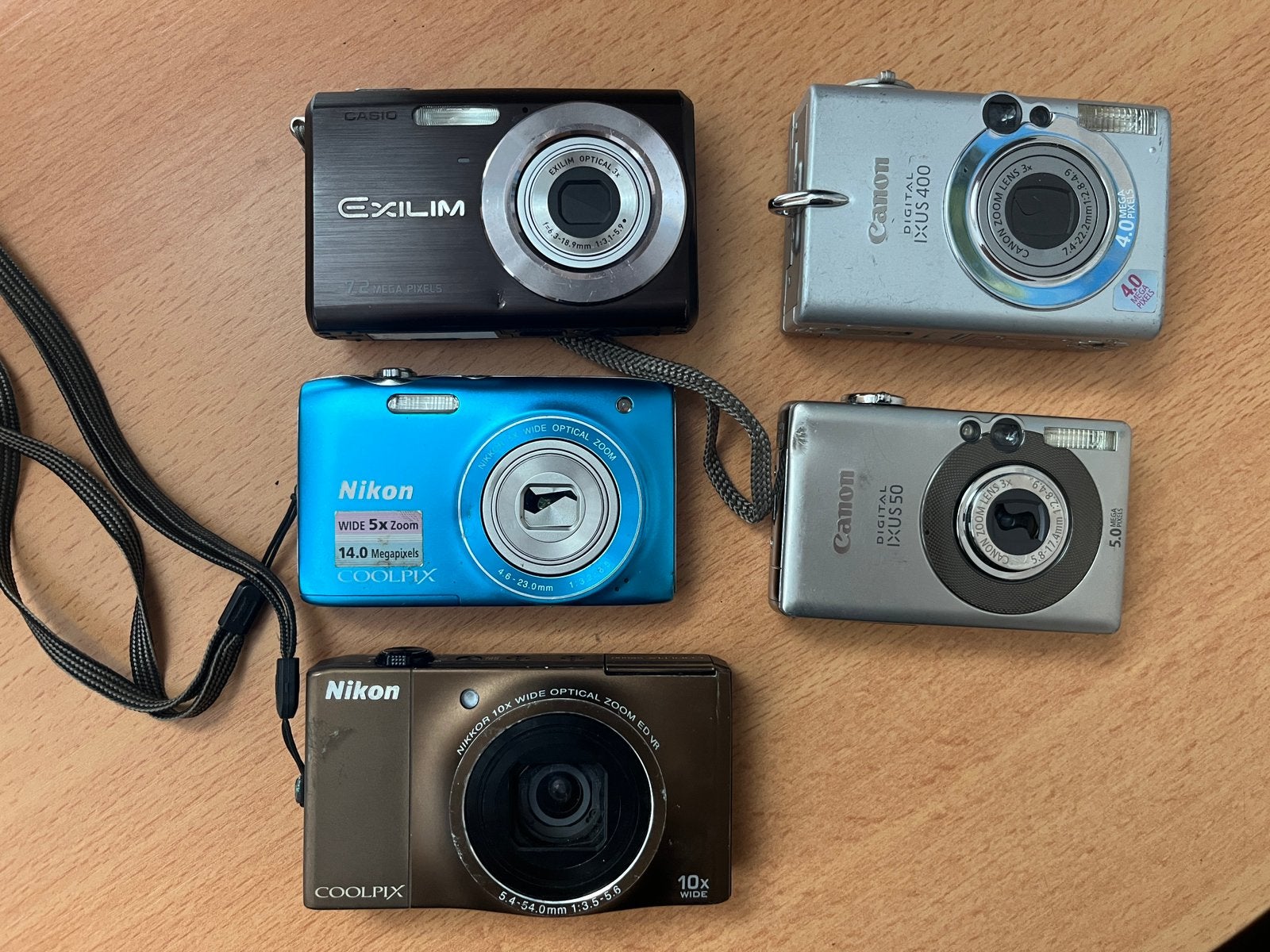 Lot de 5 appareils photo numériques rétro - Vendu en l'état, Audio, Tv en Foto, Ophalen of Verzenden, Zo goed als nieuw, Canon