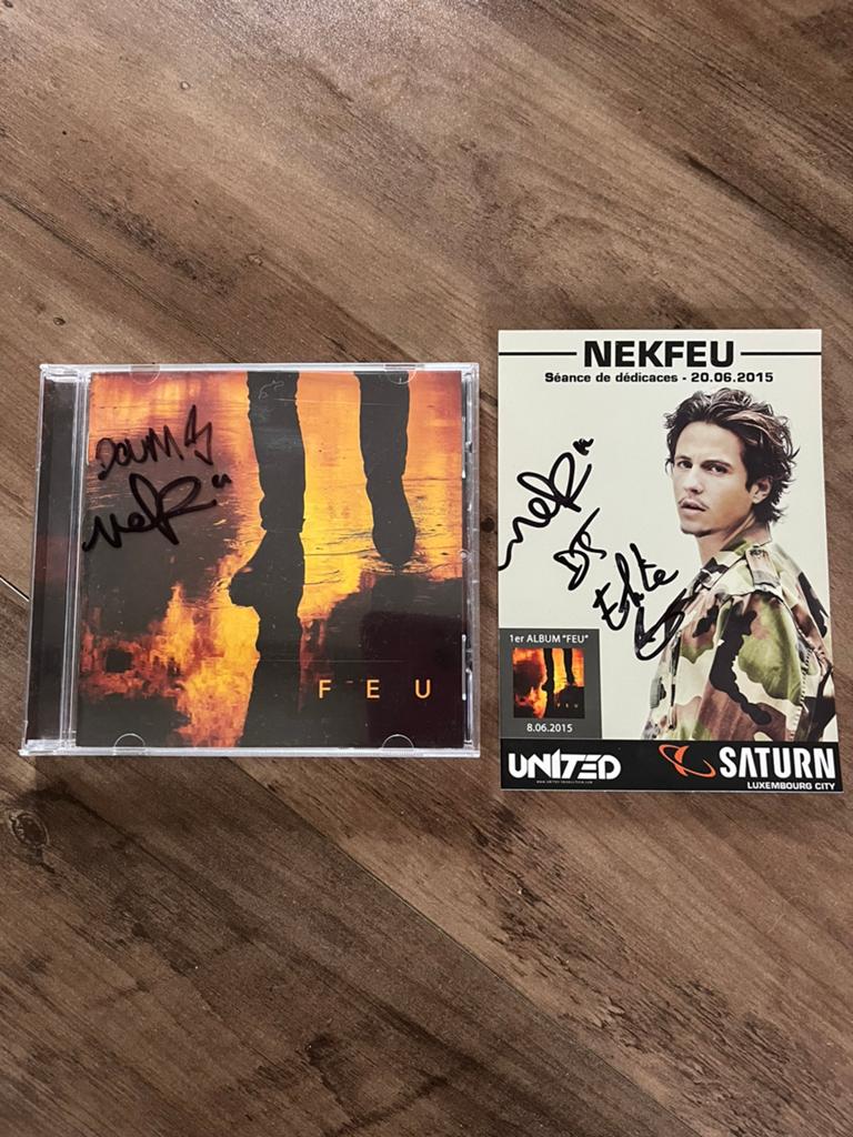 CD Nekfeu FEU Dédicacé / Autographié + Flyer Saturn 2015, CD & DVD, Enlèvement ou Envoi