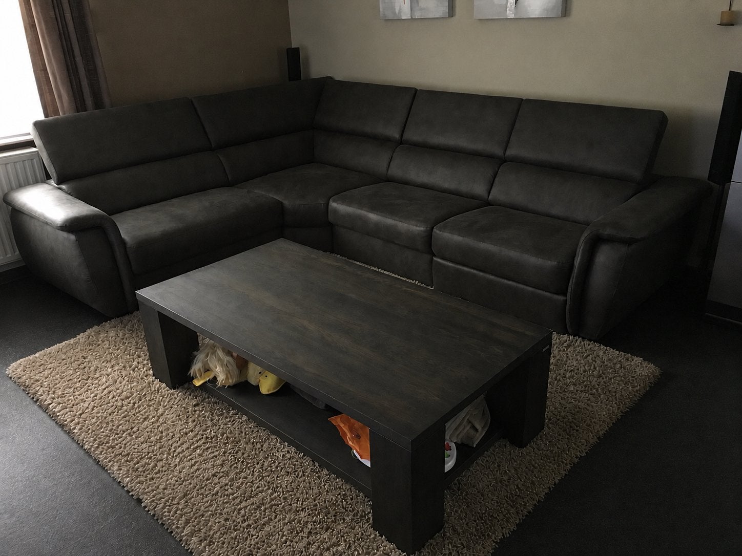 Hoeksalon met elektrische relax + gratis mat, Maison & Meubles, Enlèvement, Utilisé