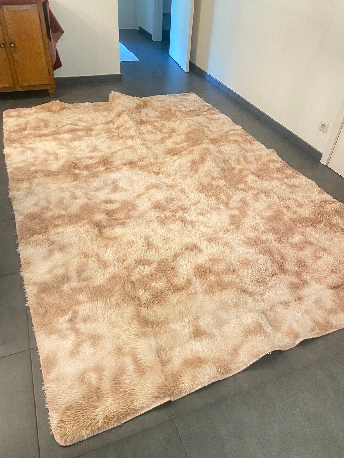Super Soft Velvet Wool Carpet, Neuf, 200 cm ou plus, Beige, Rectangulaire