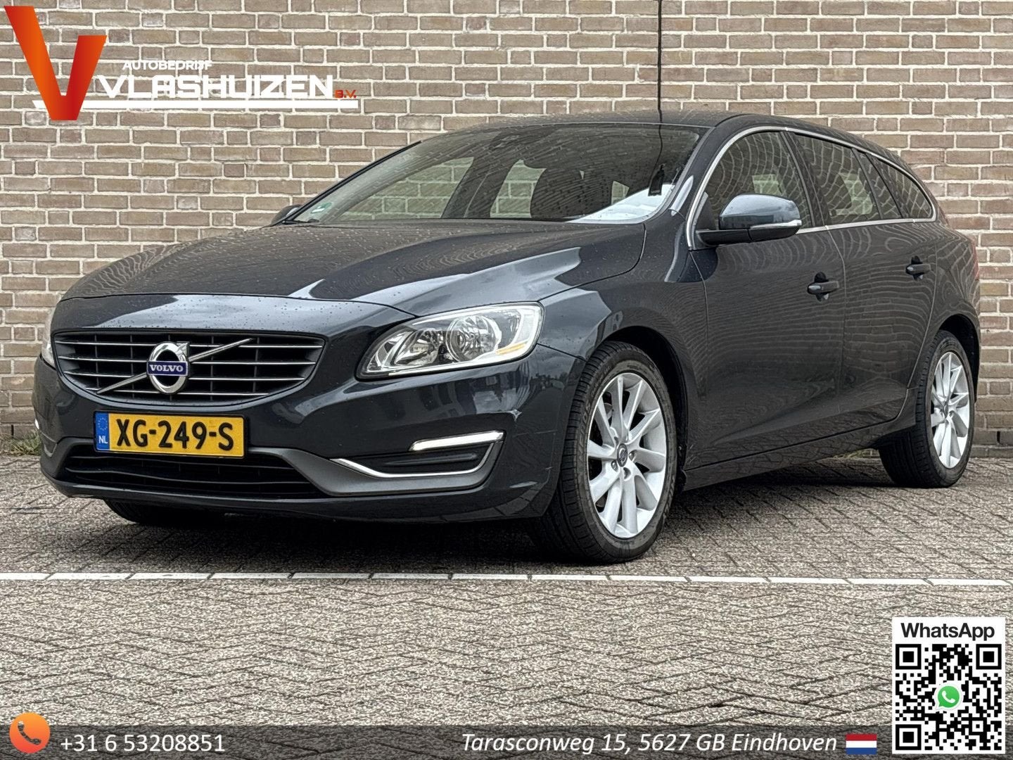 Volvo V60 2.0 D3 Automaat | Climate | Cruise | Leder | Navi, Auto's, Automaat, 129 g/km, Zilver of Grijs, Te koop