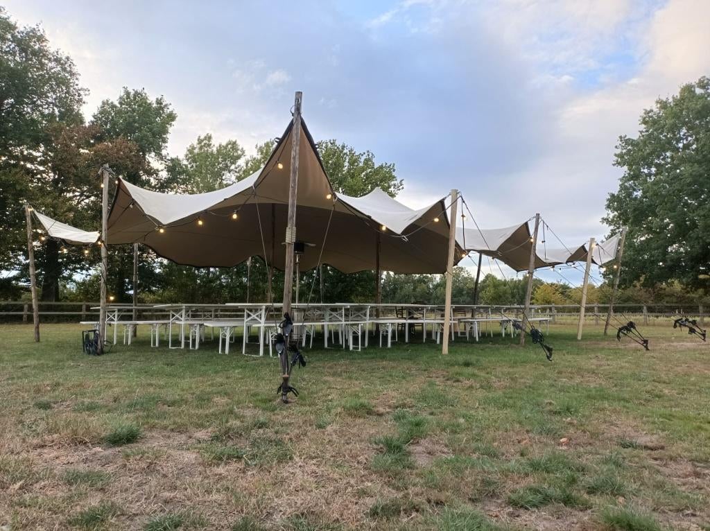 Grote mooie stretchtent te huur, Tuin en Terras, Ophalen, Gebruikt, Overige typen, 8 meter of meer