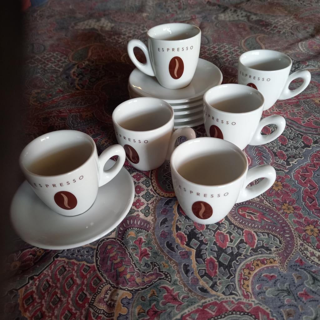 6 espresso tasjes, Huis en Inrichting, Ophalen