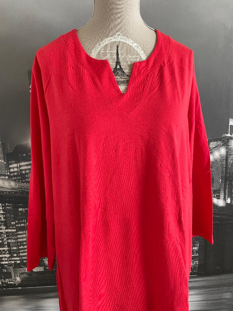 rood T-shirt - merk Peter Hahn - 48, Kleding | Dames, T-shirts, Verzenden, Maat 46/48 (XL) of groter, Zo goed als nieuw, Korte mouw