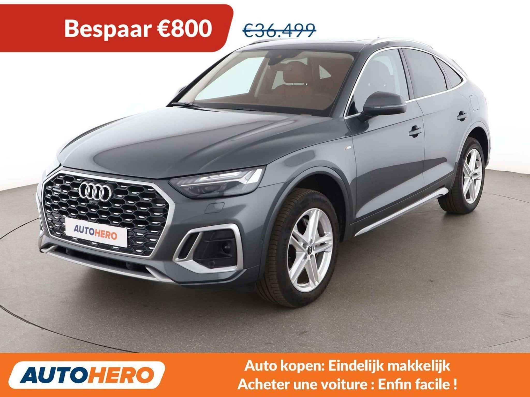 Audi Q5 50 TFSIe quattro S line (bj 2021, automaat), Auto's, Gebruikt, Euro 6, 41 g/km, Leder