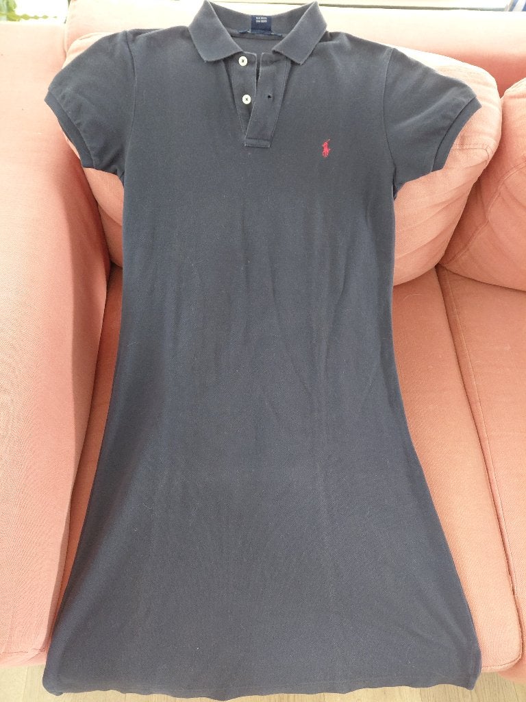 Robe Polo Ralph Lauren Sport 36-38, S bleu marine 100% coton, Taille 36 (S), Comme neuf, Enlèvement, Ralph Lauren