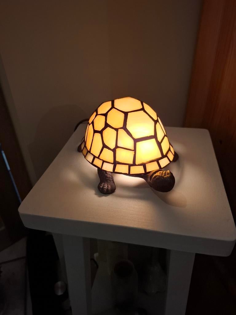 Tafellamp schildpad, Ophalen, Zo goed als nieuw, Metaal, Minder dan 50 cm