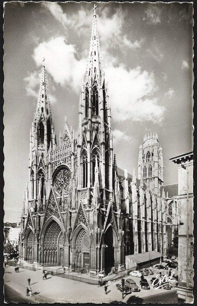 1950 - FRANCE - Rouen : L'Église Saint-Ouen, Envoi, 1940 à 1960, Non affranchie, France