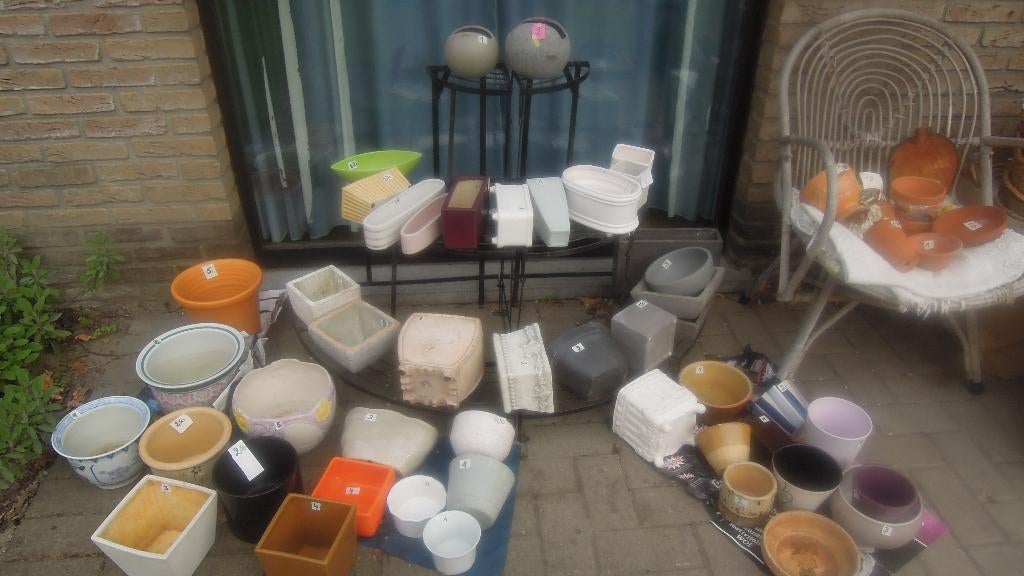 Bloempotten, cache-pots, manden, houten bloembakjes, Ophalen, Zo goed als nieuw, Overige materialen, Balkon