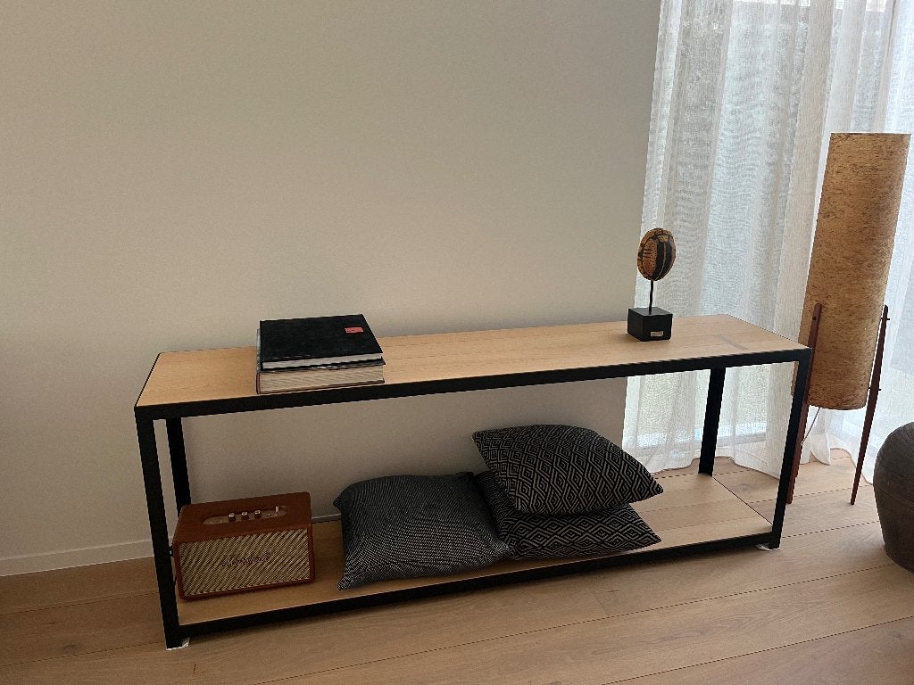 Eiken console, Huis en Inrichting, Ophalen, Nieuw, 50 tot 100 cm, Vijf personen of meer