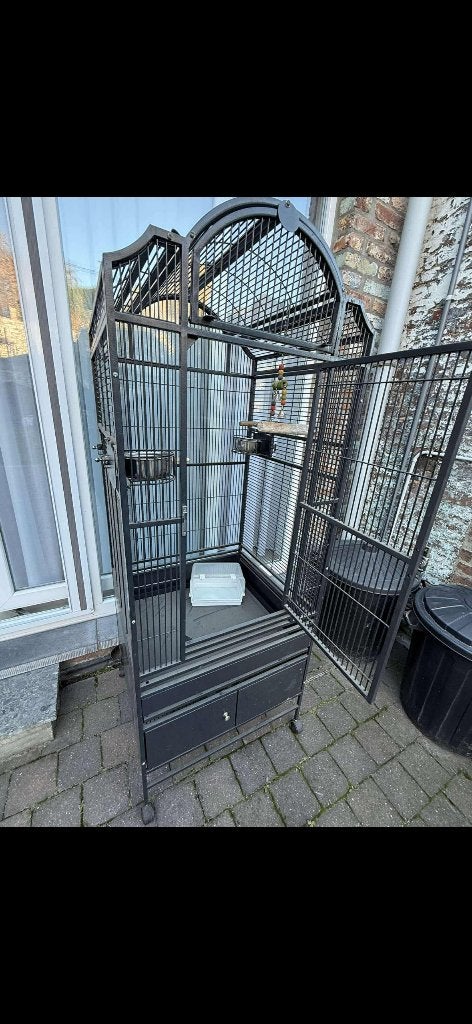 Cage perroquet, Animaux & Accessoires, Enlèvement, Utilisé, Métal, Cage à oiseaux