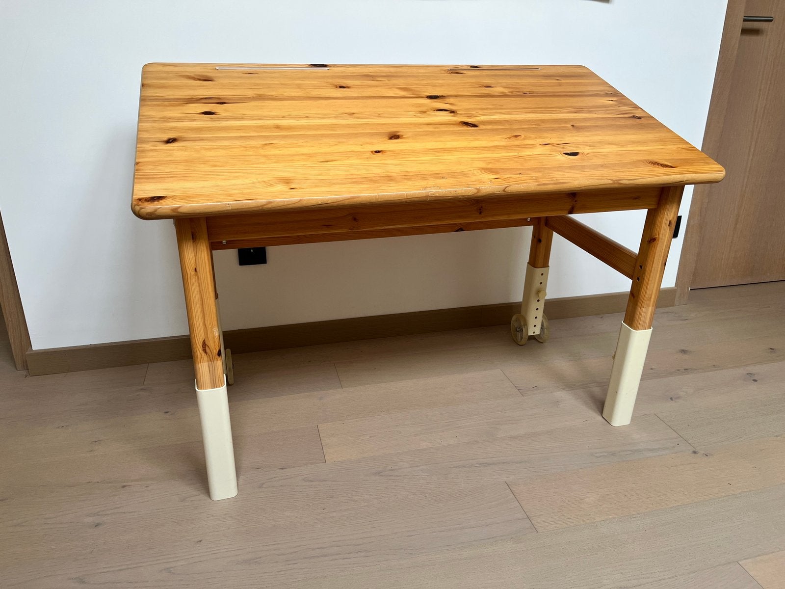 Flexa volhouten bureautafel verstelbaar, Autres marques, Bureau d'écolier, 65 cm, Enlèvement