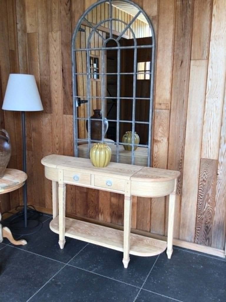 massief eiken geluchtgomde sidetable, Ophalen, 100 tot 150 cm, Eikenhout, Nieuw