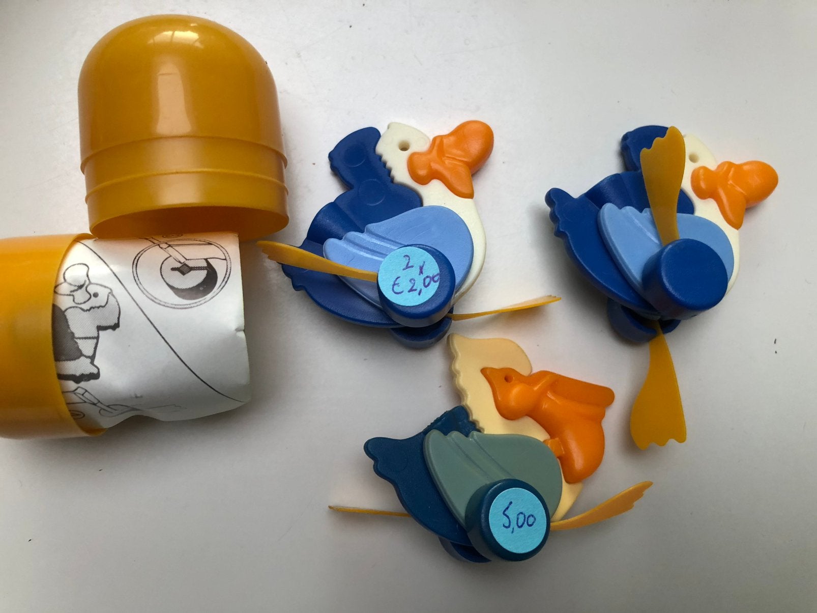 Kindersurprise : eend (1993) en Pelikaan, Verzamelen, Ophalen, Gebruikt