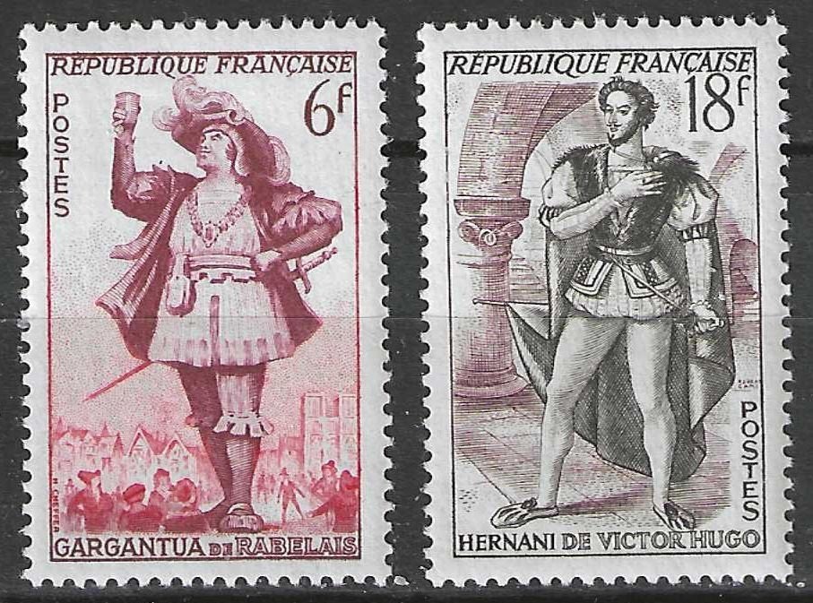 Frankrijk 1953 - Yvert 943-944 - Franse Theater (PF), Verzenden, Postfris