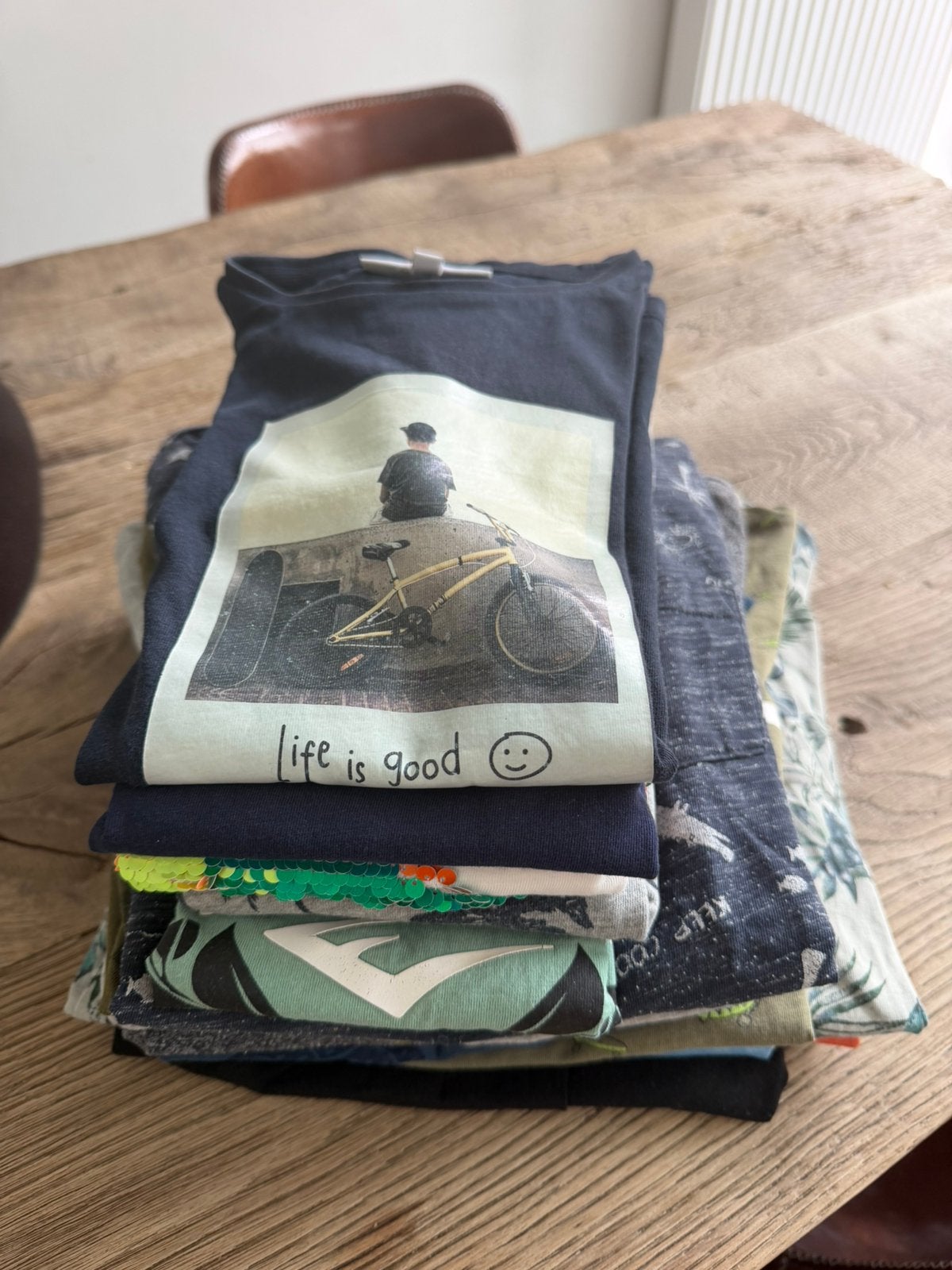Pakket van 15 toffe kinder t-shirts in mooie staat, Ophalen, Gedragen