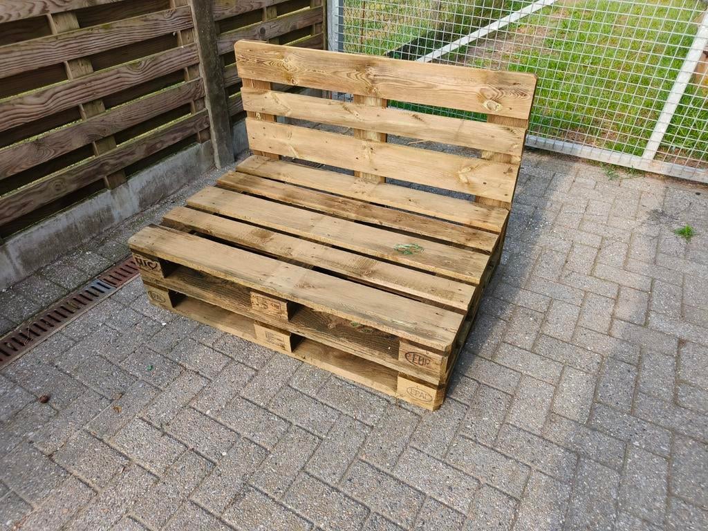 Tuinbank lounge zithoek palet bank geïmpregneerd hout, Tuin en Terras, Ophalen, Hout
