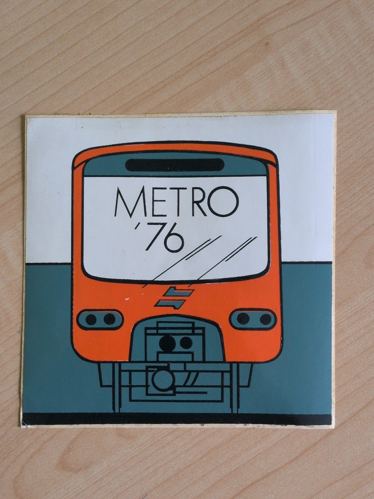 autocollant STIB RAM metro 1976