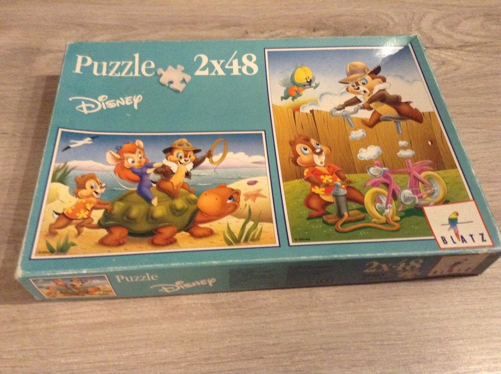 Disney Rescue Rangers duo puzzle (2x48 stuks), Ophalen of Verzenden, 10 tot 50 stukjes, Gebruikt, 4 tot 6 jaar