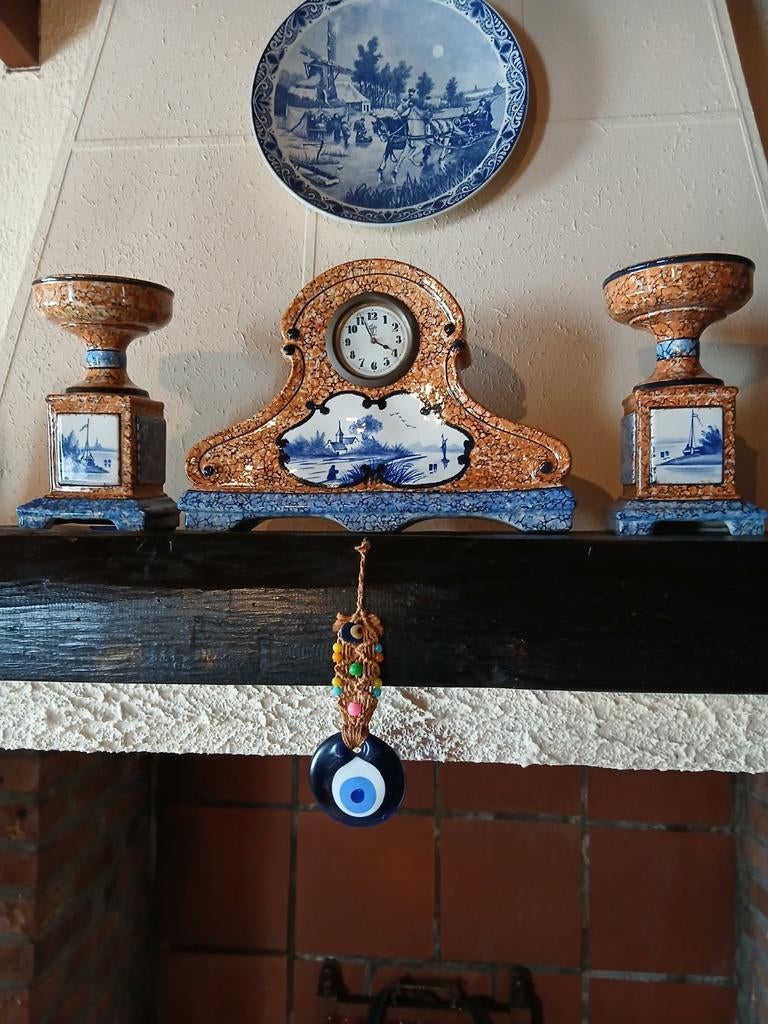 Art deco schouwgarnituur, Antiek en Kunst, Antiek | Keramiek en Aardewerk, Ophalen