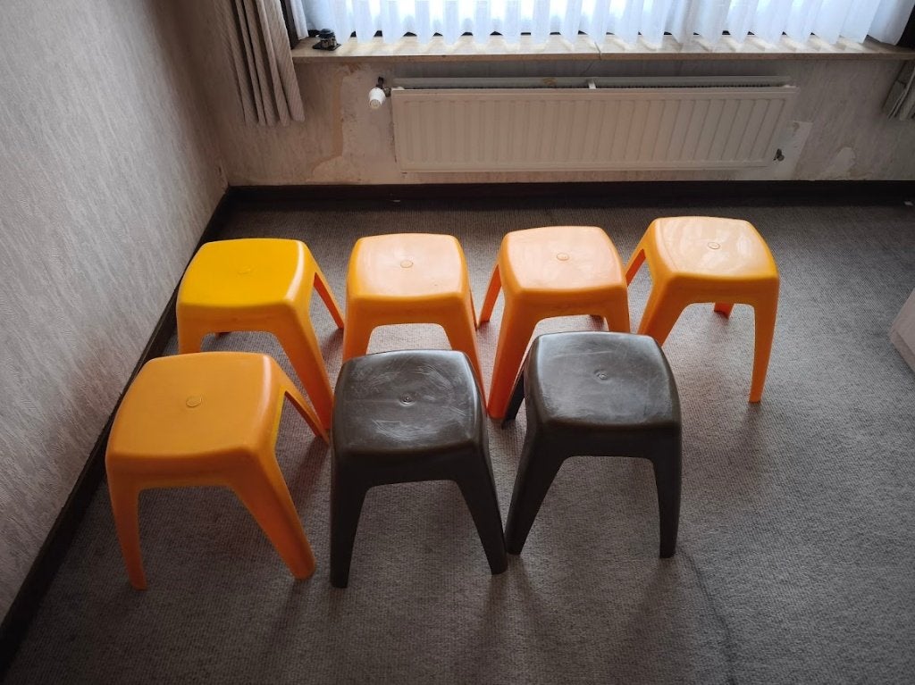 vitage flair krukje 7 stuks, Huis en Inrichting, Ophalen, Gebruikt, Kunststof
