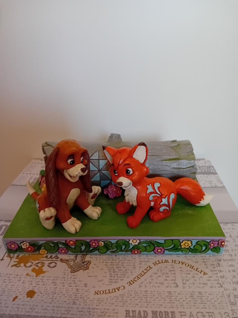 Disney traditions fox and the hound, frank en frey, Verzamelen, Ophalen, Overige figuren, Nieuw, Beeldje of Figuurtje