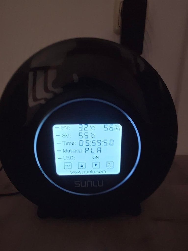SUNLU FilaDryer S1 Plus filamentdroger voor 3D-printer, Computers en Software, Ophalen of Verzenden, Gebruikt, Filamentrollen