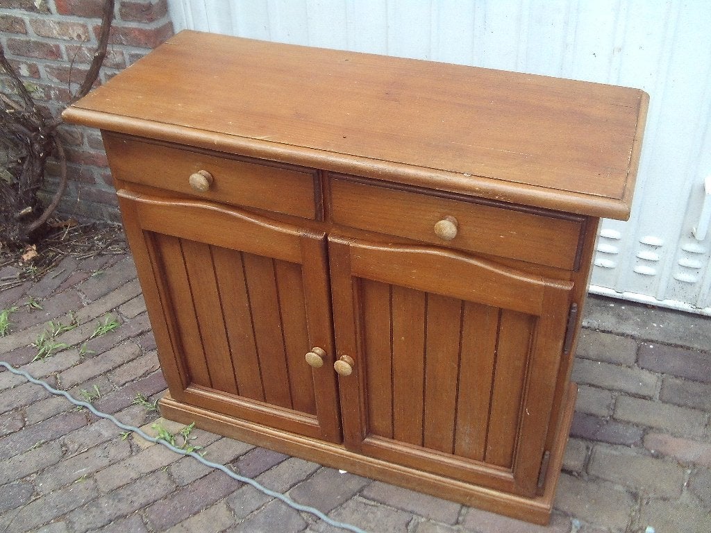 Leuke Houten met 2 Laden en 2 Deurtjes - 87x35x74, Antiek en Kunst, Ophalen