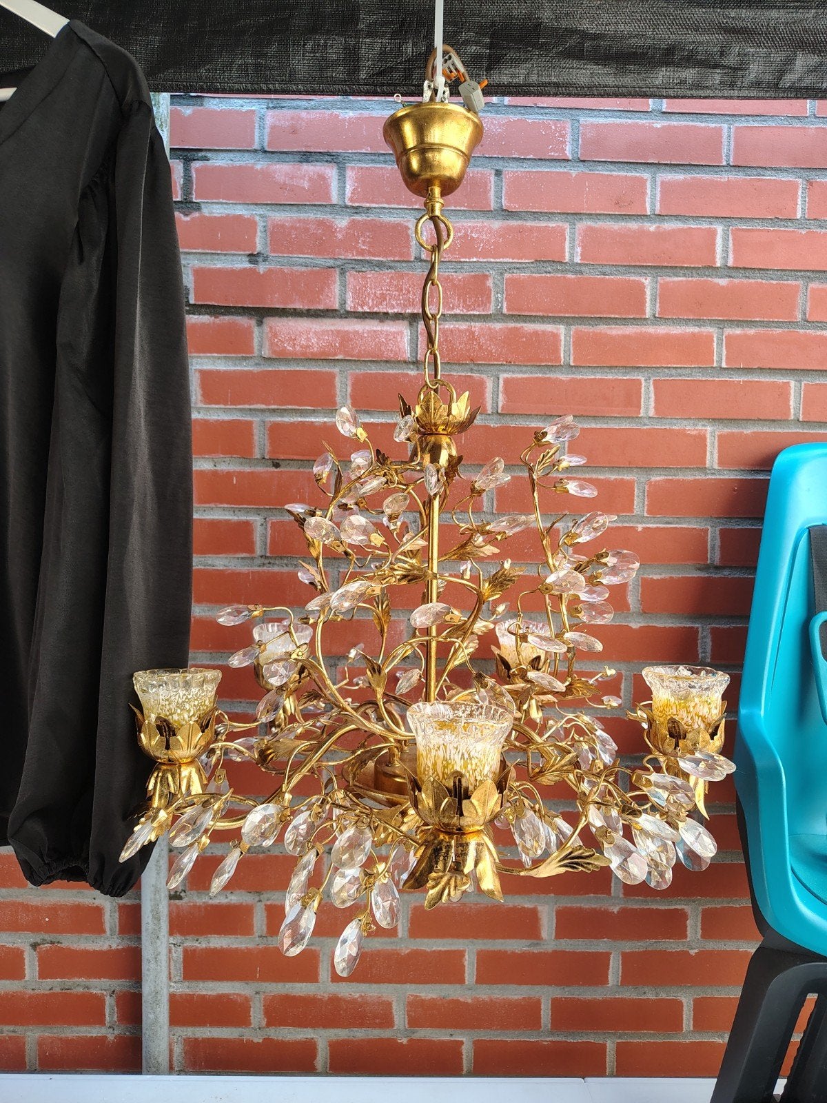 Hele mooie luster, Huis en Inrichting, Lampen | Kroonluchters, Ophalen, Gebruikt