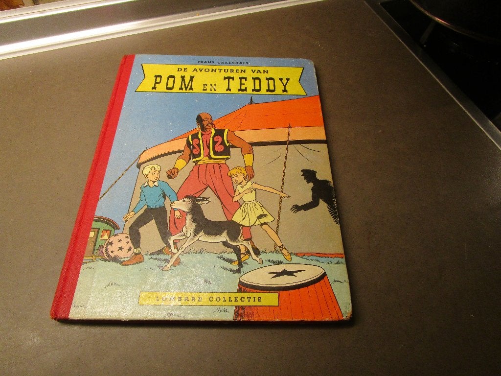 De avonturen van Pom en Teddy - 1956 - 1e druk, Gelezen, Eén stripboek, Ophalen of Verzenden, Craenhals Frans