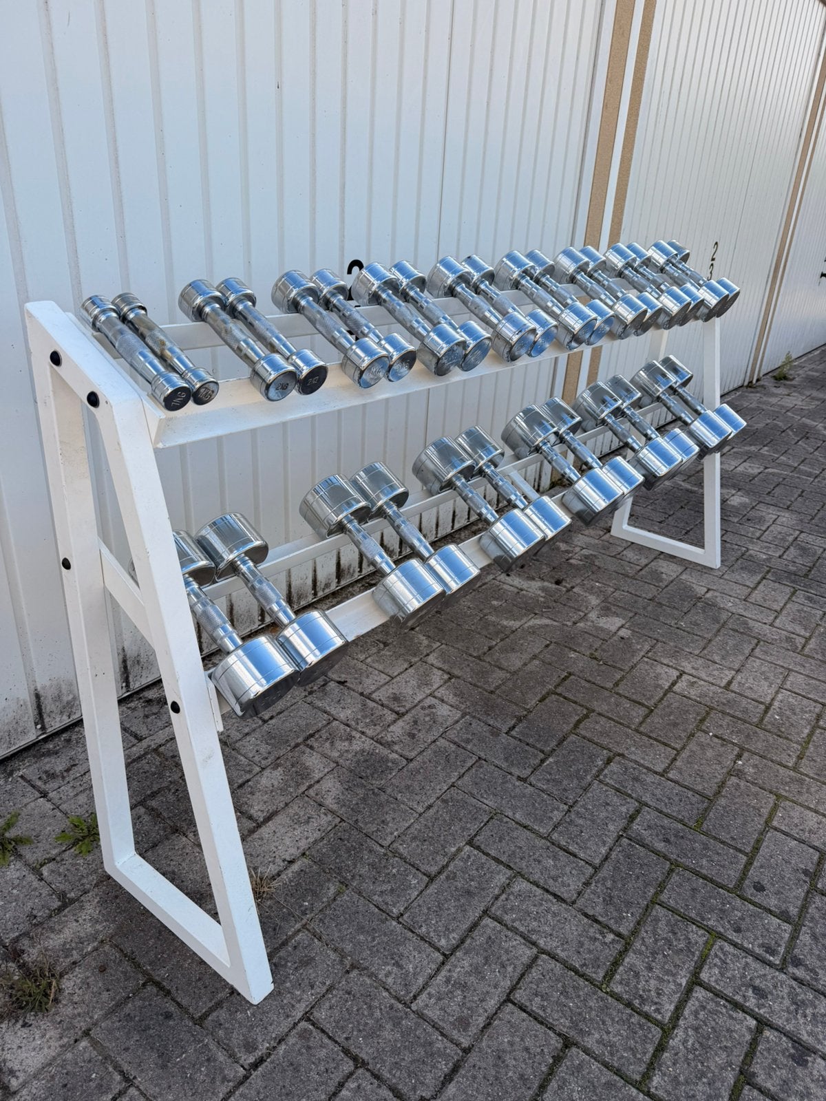 Dumbellrek + Chrome dumbells, Enlèvement, Comme neuf