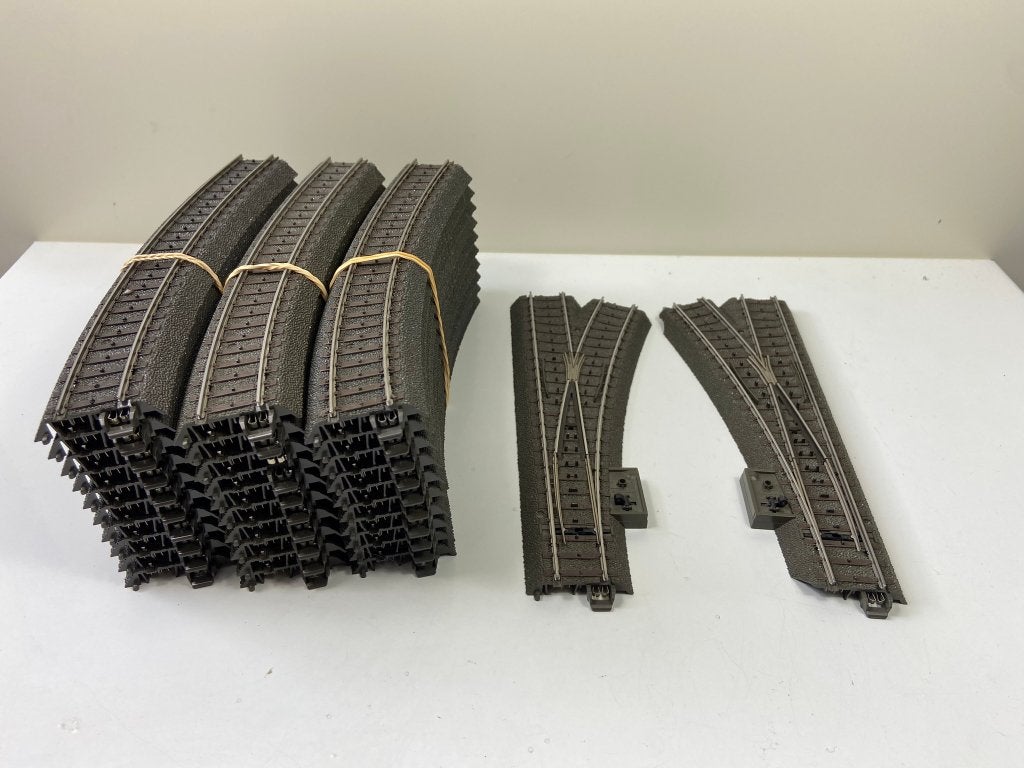 Märklin H0 – 24130/24611/24612 – Rail courbe R1 + aiguillage, Enlèvement ou Envoi, Courant alternatif, Rails, Comme neuf