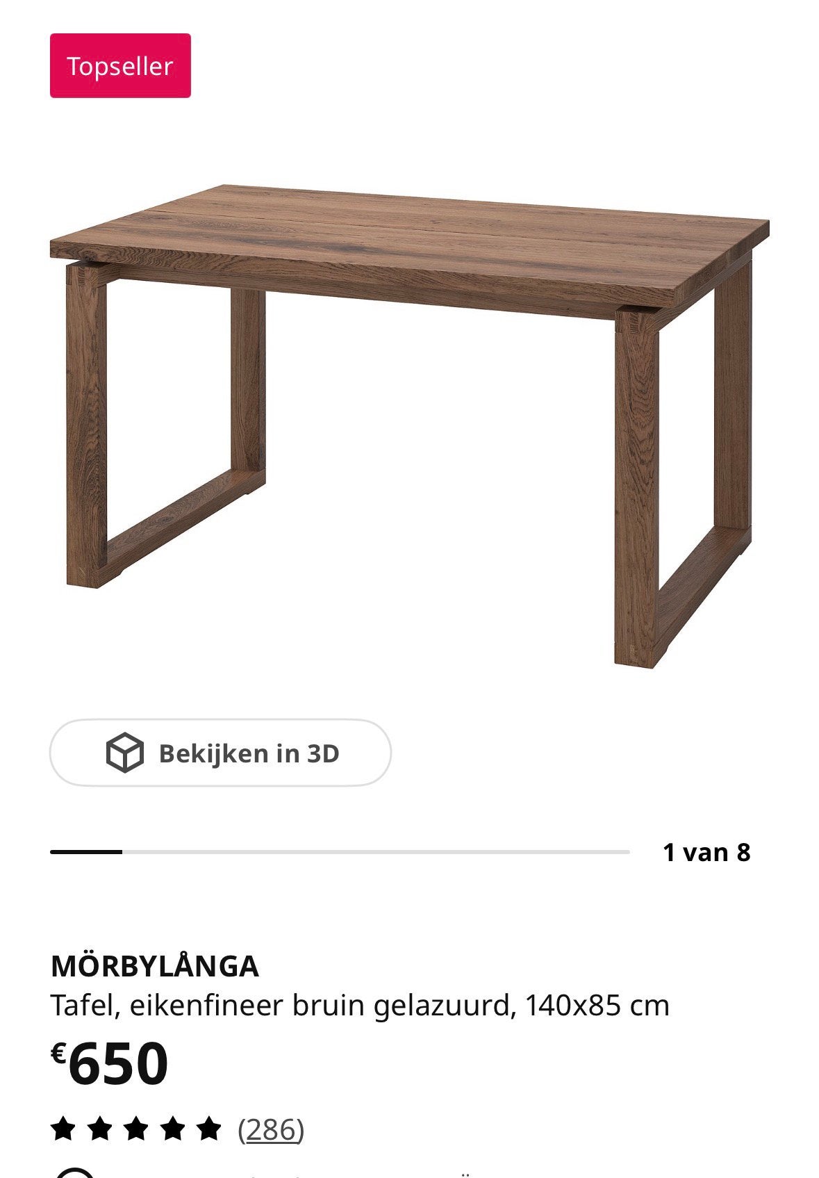 Mörbylanga ikea, Enlèvement, Comme neuf