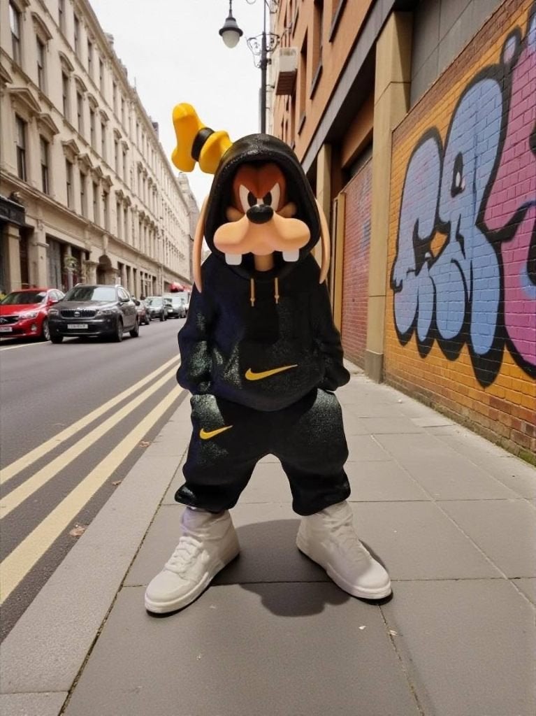 Nieuw 3D geprint Disney beeld Goofy in nonchalante houding., Ophalen of Verzenden, Goofy of Pluto, Nieuw, Beeldje of Figuurtje
