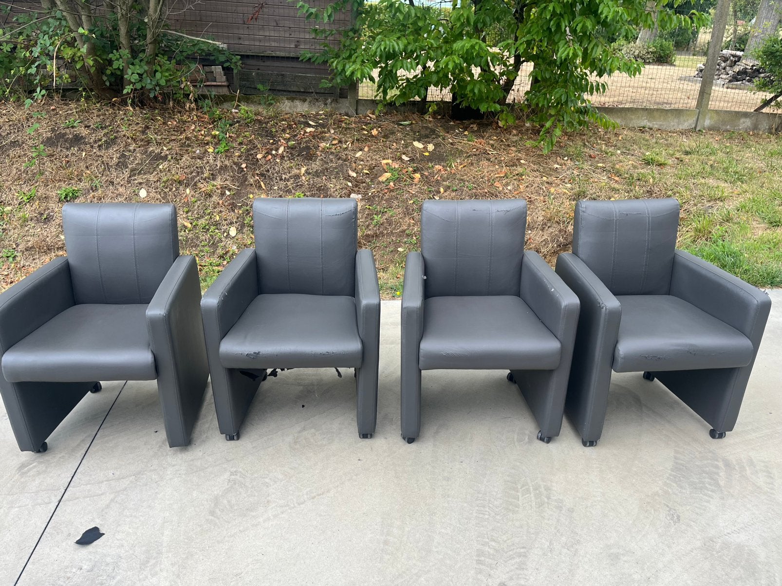 4 verrijdbare stoelen, Tuin en Terras, Ophalen, Gebruikt