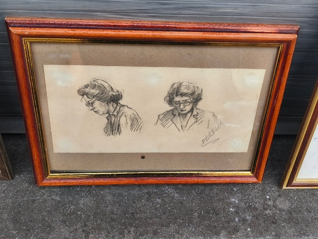 Dessin signe Piet volckaert, Antiquités & Art, Enlèvement ou Envoi