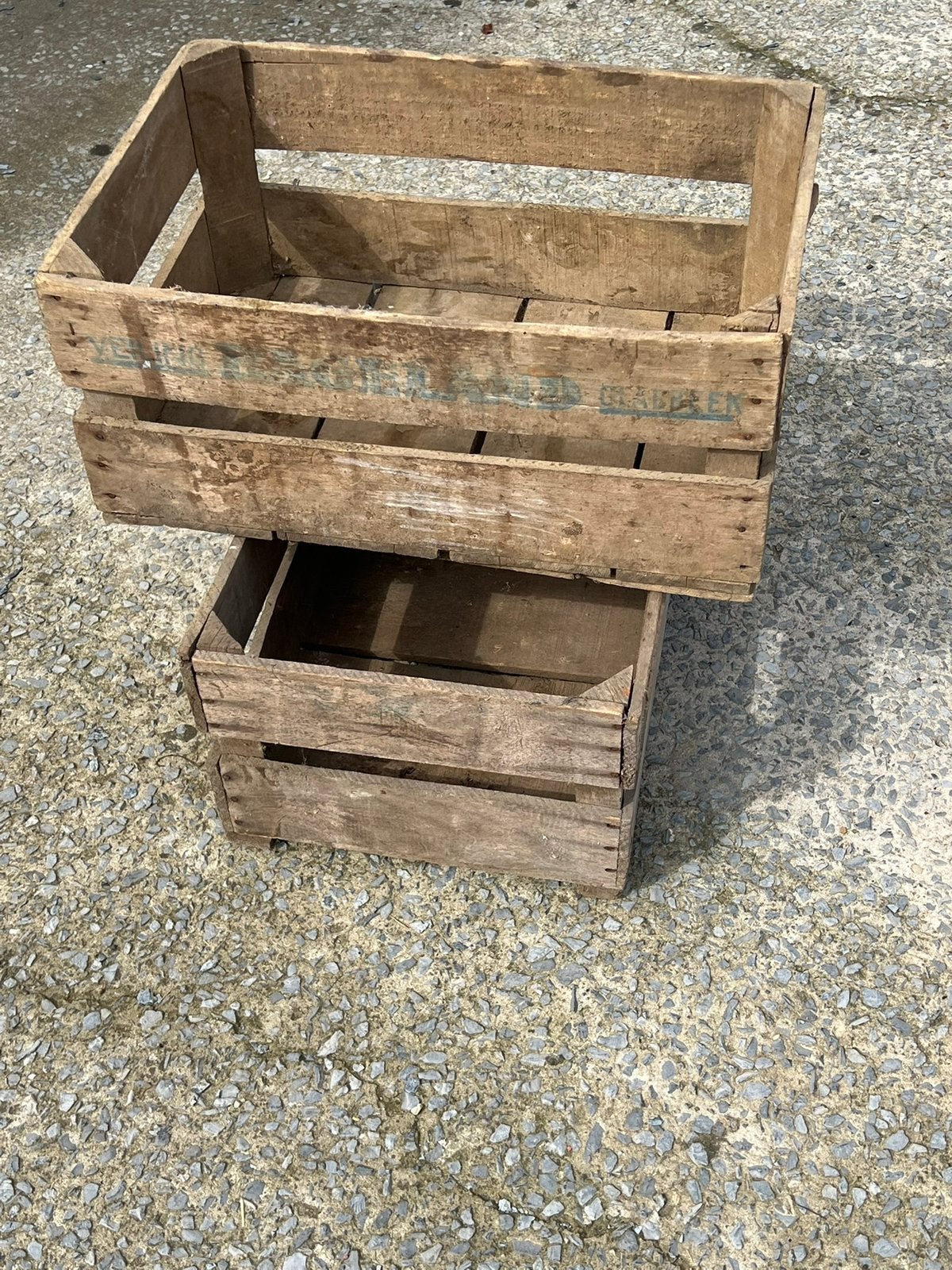 Houten bakken, Ophalen, Gebruikt