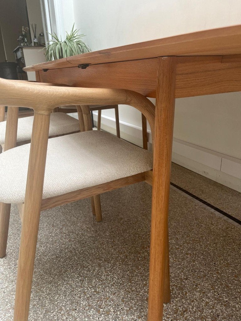 Uitschuifbare eettafel voor 8/10 personen, Ophalen, 50 tot 100 cm, Zo goed als nieuw, Vijf personen of meer