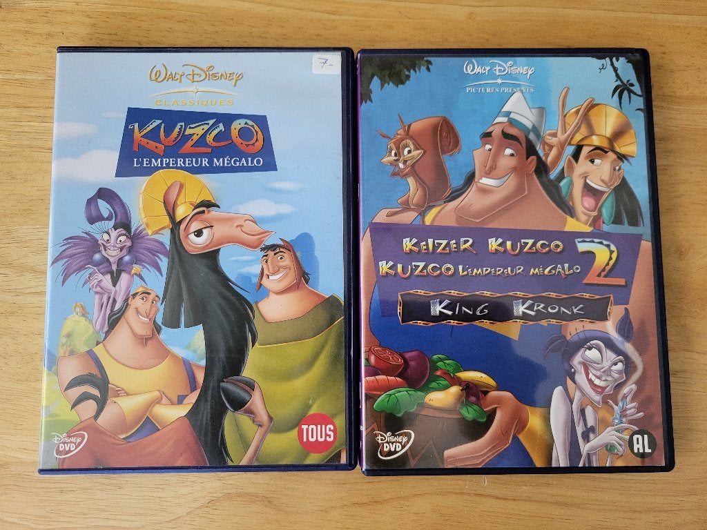 Lot DVD Disney Kuzco 1 & 2, Matériel bonus, Tous les âges, Néerlandais, Néerlandais