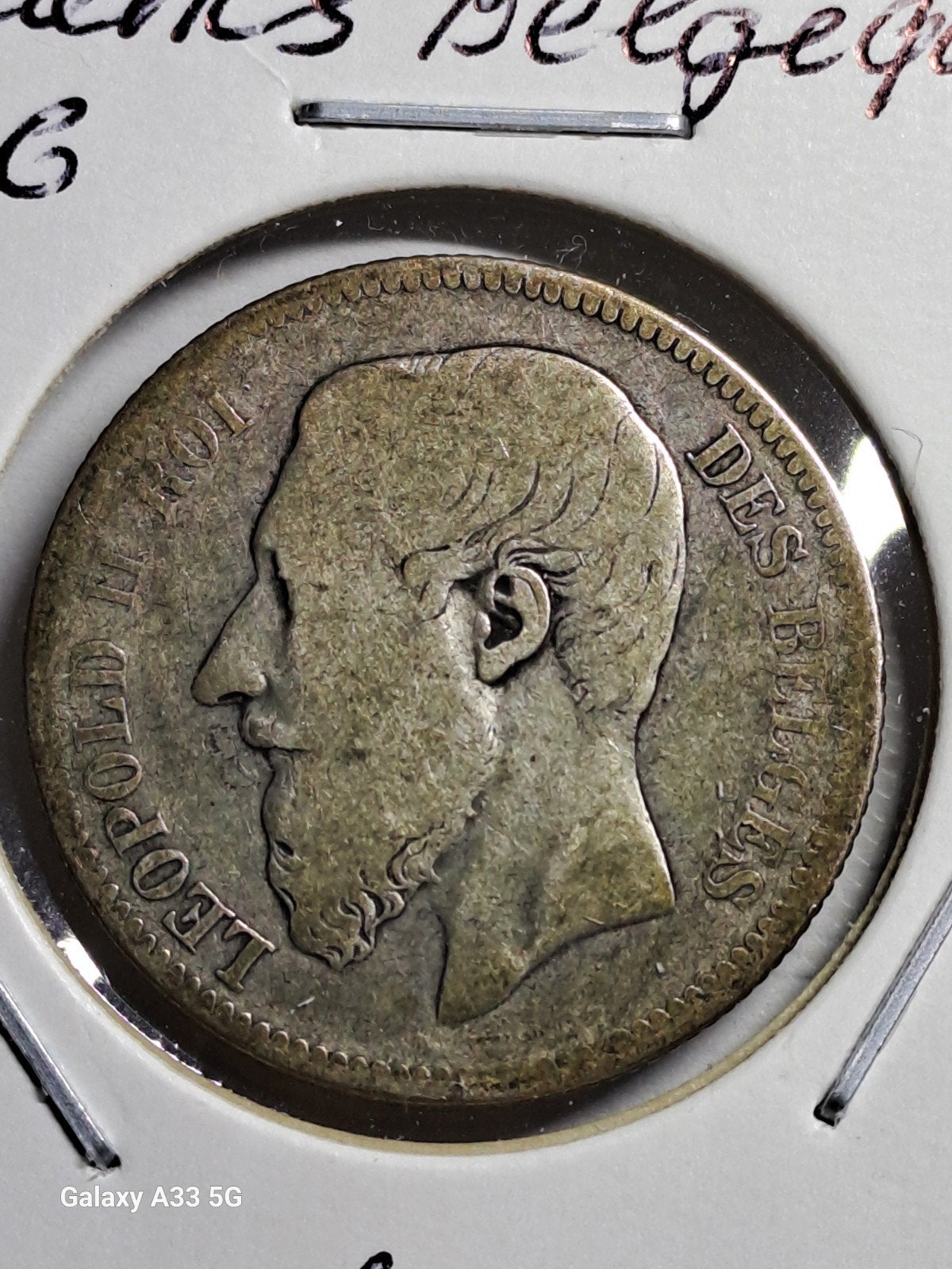 Belgique-Leopold ll-2 fr. 1866  fr., Enlèvement ou Envoi, Belgique, Monnaie en vrac, Argent