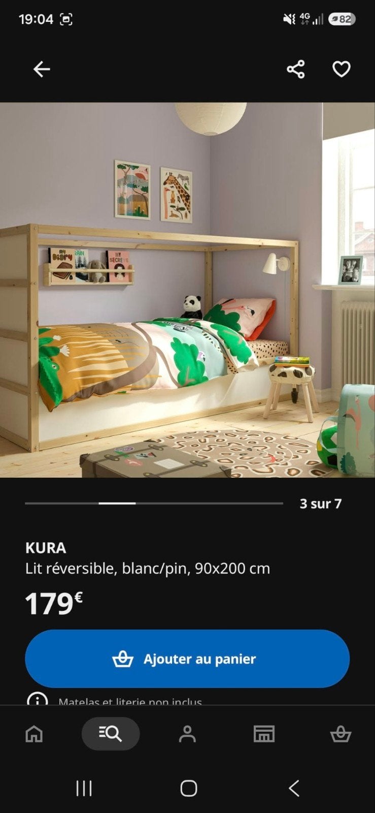 lit mezzanine Ikea avec tente, Enlèvement, Lit mezzanine