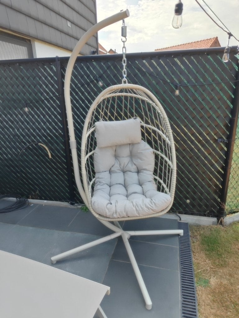 Schommelstoel met beschermhoes, Tuin en Terras, Hangmatten, Ophalen, Met standaard, Zo goed als nieuw, Eenpersoons