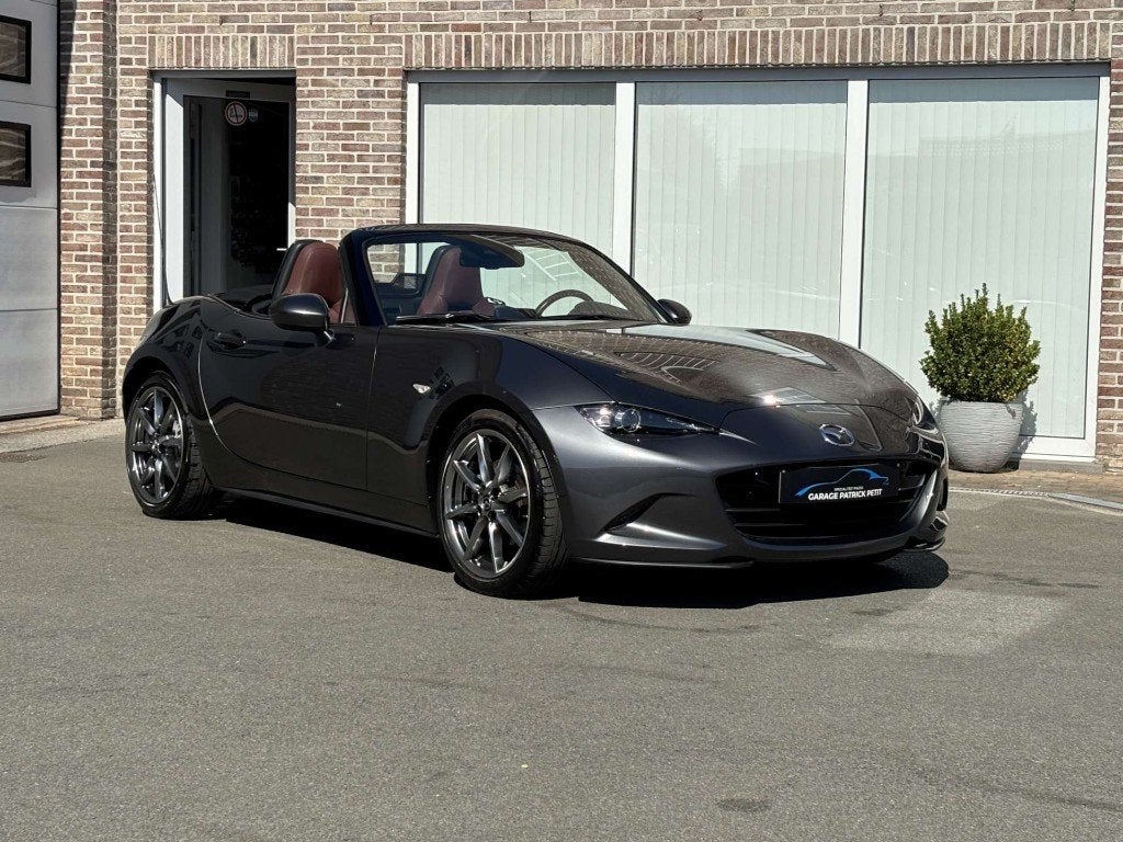 Mazda MX-5 2.0 ND SKYCRUISE Takumi / 10000km / 12m wb, Autos, Mazda, Cuir, Argent ou Gris, Entreprise, Entretenue par le concessionnaire
