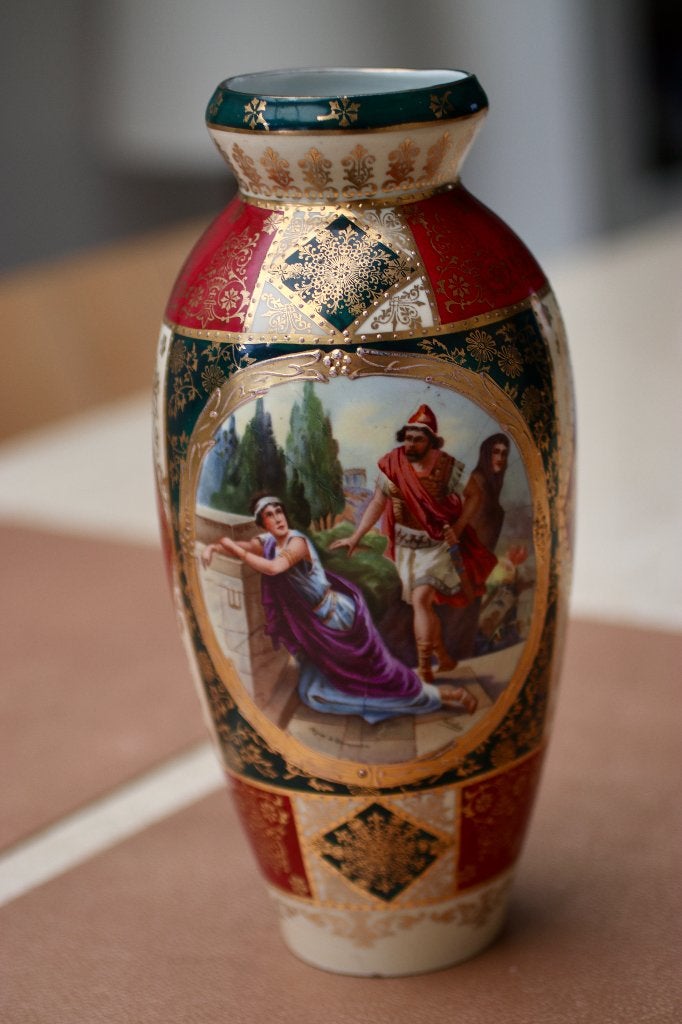 Ancient Royal Vienna porseleinen vaas 1900 Blue Mark Hive, Antiek en Kunst, Ophalen of Verzenden