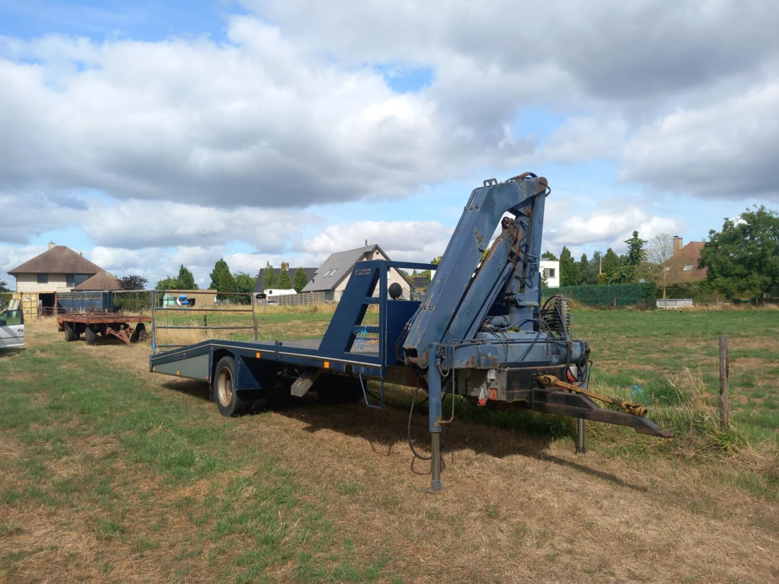 Dieplader met autolaadkraan, Ophalen, Tractor en Landbouw