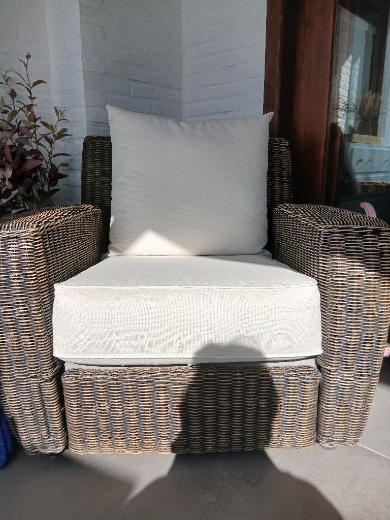 Rotansalon met salontafel, Osier ou Rotin, Quatre personnes ou plus, Banc droit, Landelijk