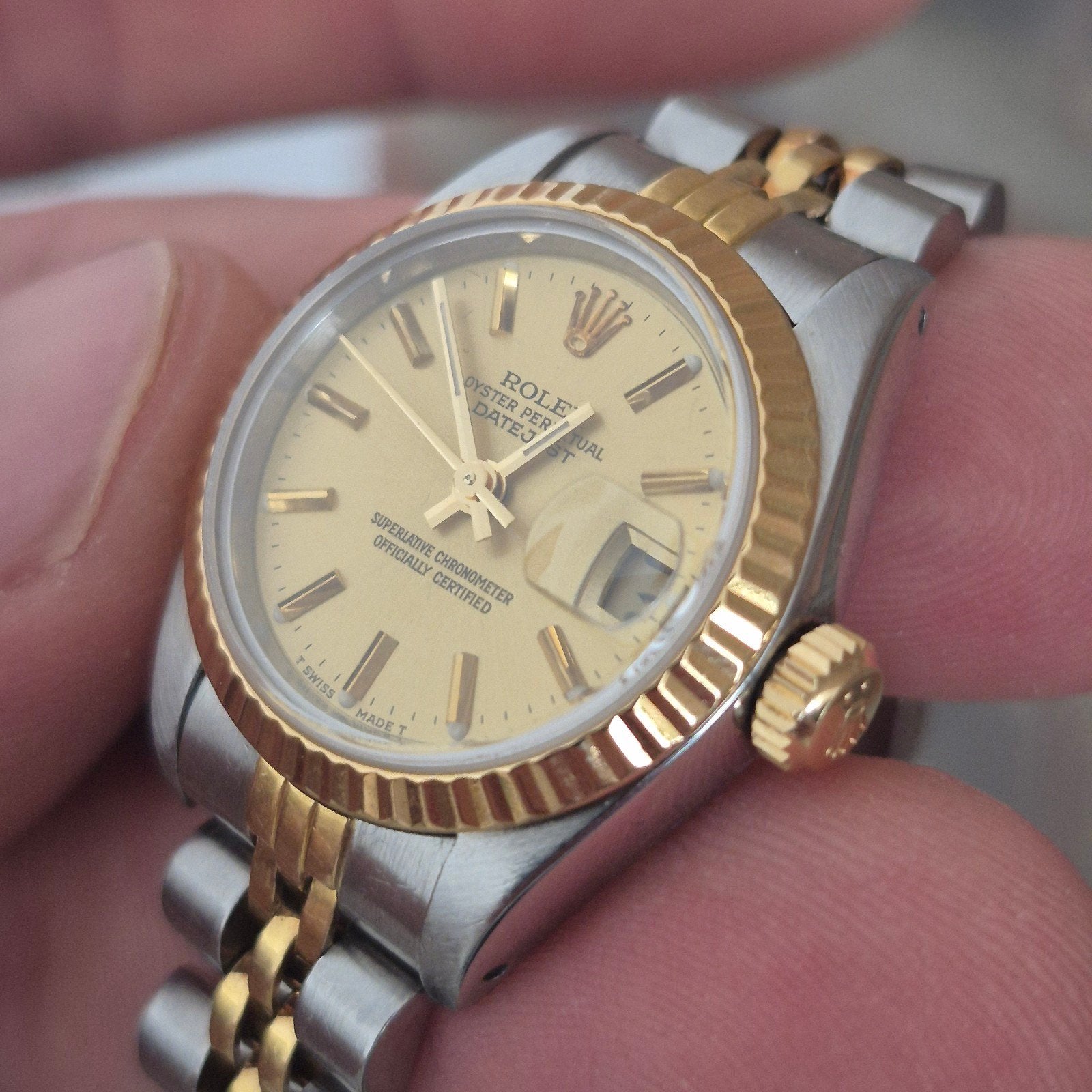 Rolex datejust oyster perpetual, Handtassen en Accessoires, Horloges | Dames, Ophalen, Rolex, Polshorloge, Zo goed als nieuw